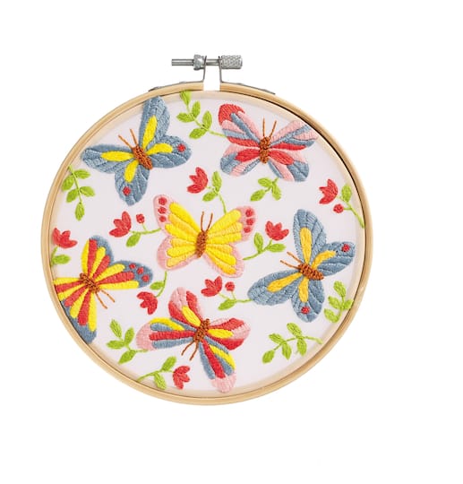 6&#x22; Butterflies Embroidery Kit by Loops &#x26; Threads&#xAE;